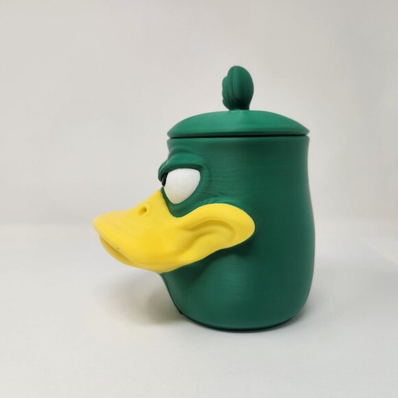 Angry Duck Jar Candy Dish Keepsake Storage Container 3d Printed 6.5" (h) - Picture 4 of 6